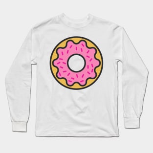 Pink Donut with Sprinkles Long Sleeve T-Shirt